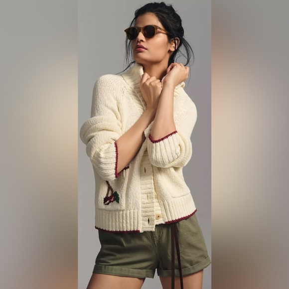Anthropologie Sweaters - Maeve cherry cardigan